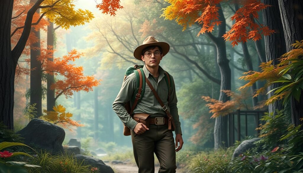 Gambar Old School RuneScape dengan karakter sedang berpetualang di hutan