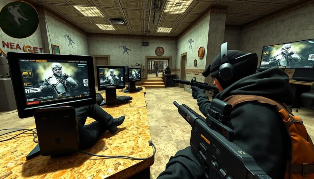 Generate image of Counter-Strike 2 gameplay on low-spec PC